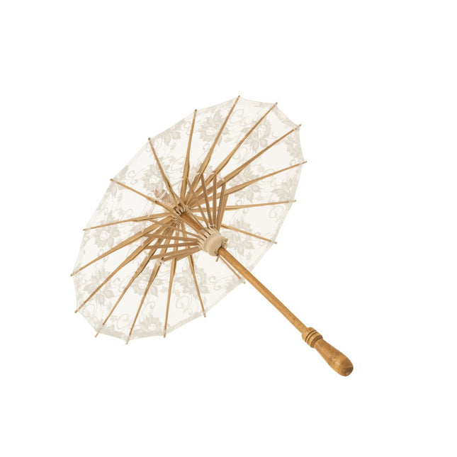 J-Line parasol Motifs - wood - white