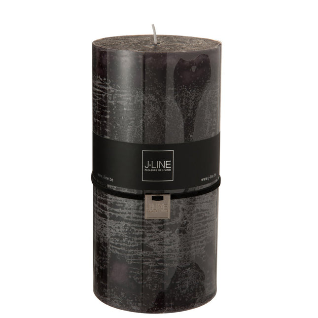 J-Line cylinder candle - black - XXL - 140U - 6x