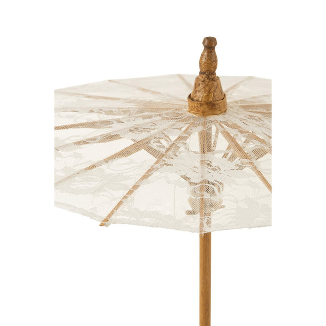 J-Line parasol Motifs - wood - white