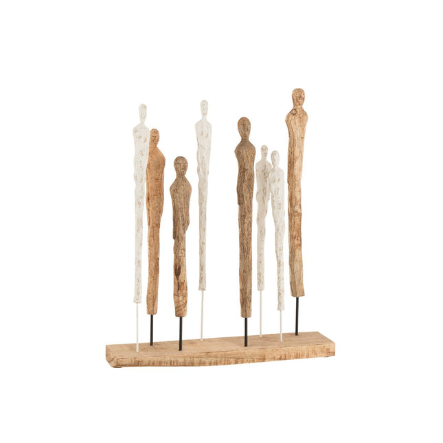 J-Line Figures 8 Thin Mango Wood/Aluminum White/Natural
