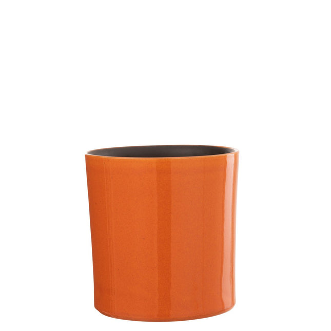 J-Line flower pot Flek - ceramic - orange - medium - Ø 21.00 cm