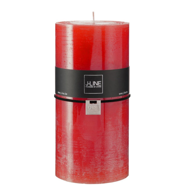 J-Line cylinder candle - red - XXL - 140U - 6x