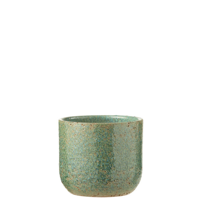 J-Line flower pot Leo - ceramic - green - large - Ø 20.00 cm