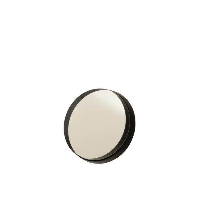 J-Line spiegel Rond Boord - Metaal - zwart - small
