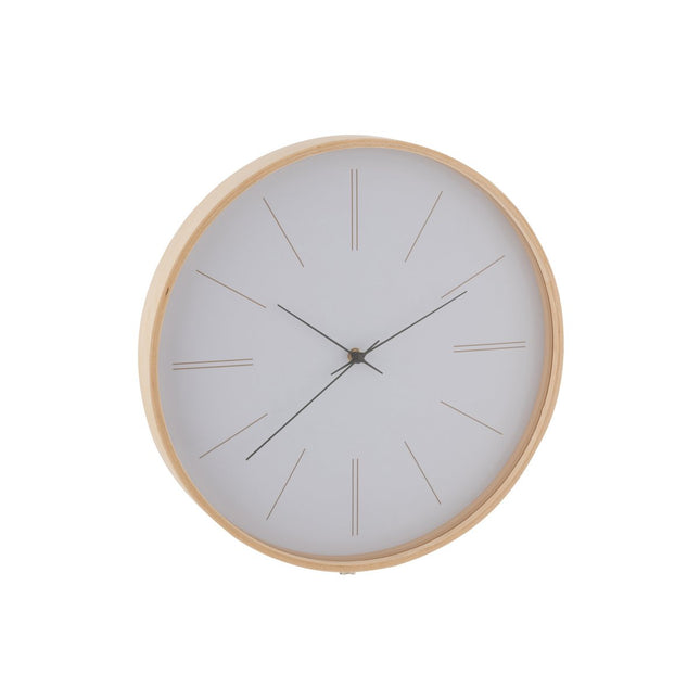 J-Line Chris clock - wood - natural - Ø 40 cm