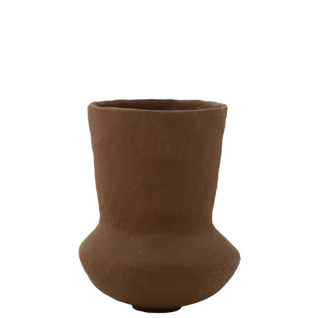 J-Line vase Pot Archaic - paper mache - brown - large