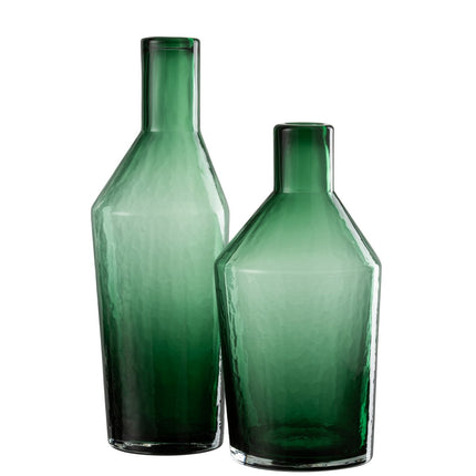 J-Line vase Bottle Decorative - glass - green - large