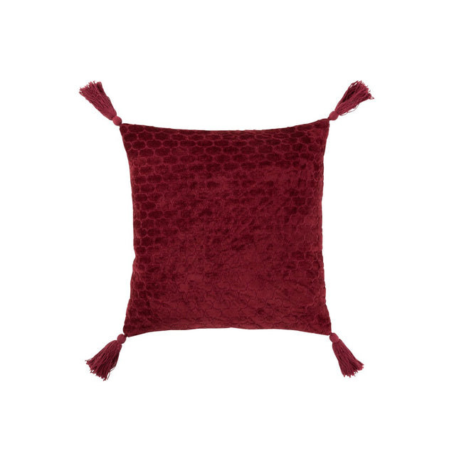 J-Line Cushion Pattern - cotton - dark red