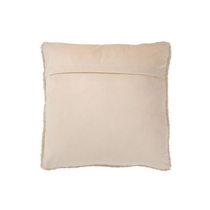 J-Line Cushion Teddy - polyester - beige