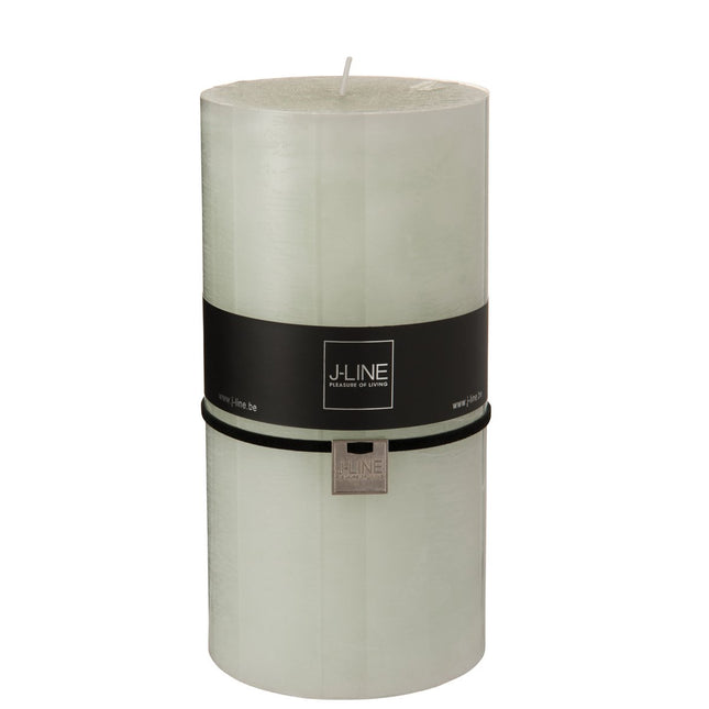 J-Line cylinder candle - powder green - XXL - 140U - 6x