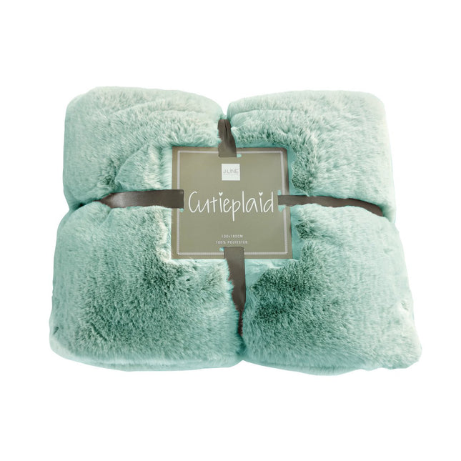 J-Line Plaid Cutie - Fleece Blanket – Polyester – 180x130 cm – Mint