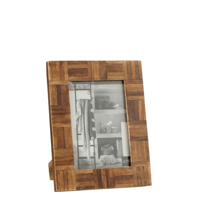 J-Line photo frame - photo frame Rectangle - wood - brown - large