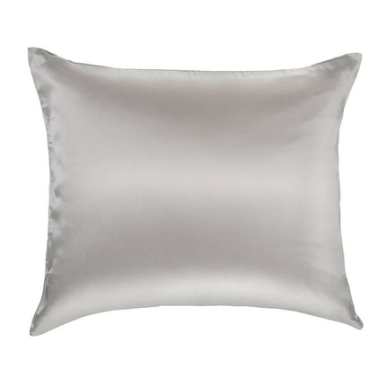 100% Silk pillowcase Light gray hotel closure - 19MM