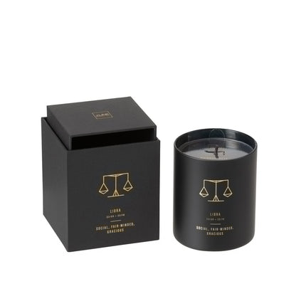 J-Line Astro Libra Scented Candle - Rainbow Reef - 50 hours - Black