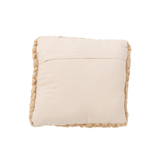J-Line Cushion Knitted Acrylic - polyester - cream