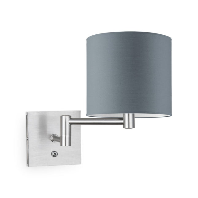 Home Sweet Home Wall Lamp - Swing, E27, gray Lampshade 20x17cm