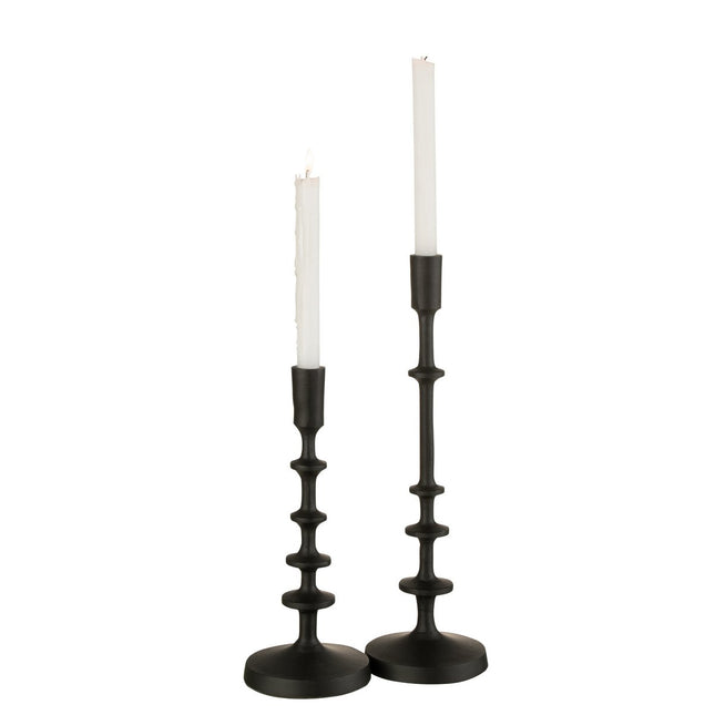 J-Line candlestick Izy - aluminum - black - large