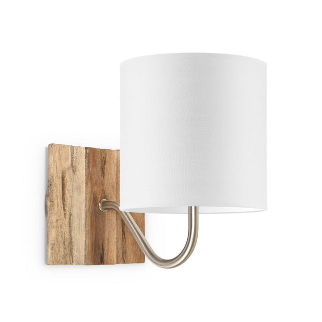 Home Sweet Home Wandlamp - Drift inclusief Lampenkap E27 wit 16x15cm
