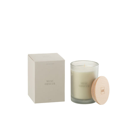 J-Line Scented Candle Essential Accords Dark Musk-38H