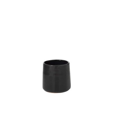 J-Line flower pot Round - ceramic - black - small - Ø 18.00 cm - 2 pieces