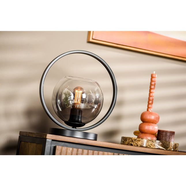 Tafellamp, 1-lichts, T340 smoke glas