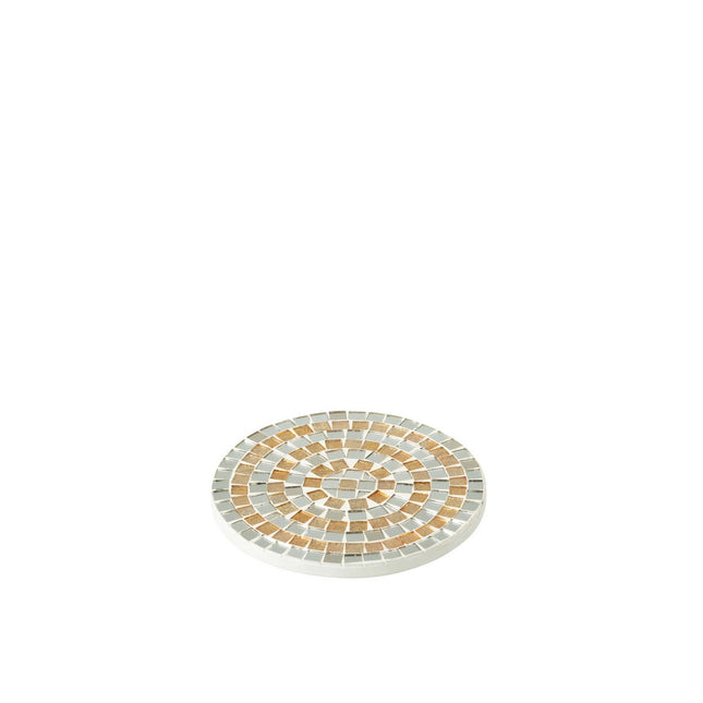 J-Line Mosaic tray - tray - glass - silver/gold - S