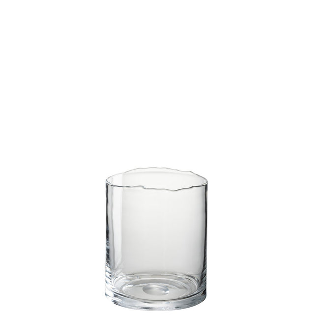 J-Line lantern Irregular Edge - candle holder - glass - transparent