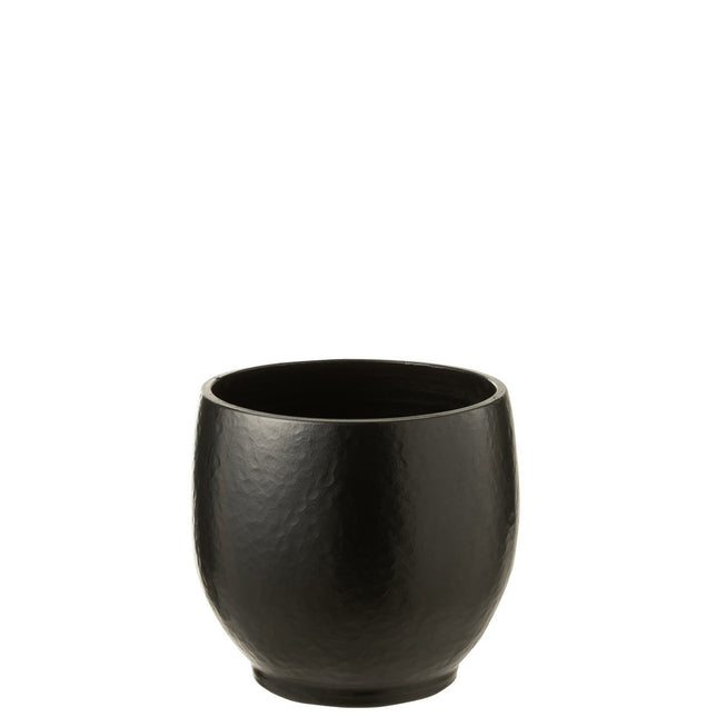 J-Line bloempot Ying - keramiek - zwart - medium - Ø 33.00 cm