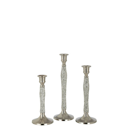 J-Line candlestick Diamond - aluminum - silver - large