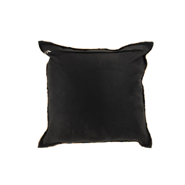 J-Line Cushion Zebra Square - leather - black/white