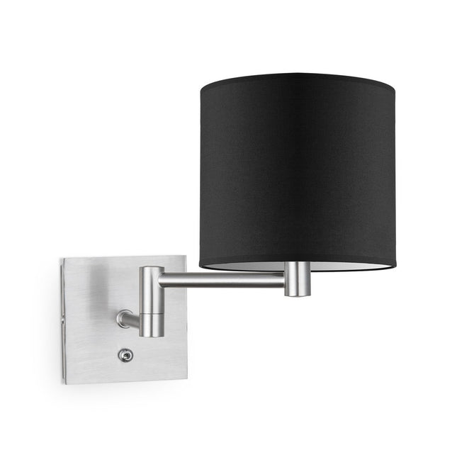 Home Sweet Home Wall Lamp - Swing, E27, black Lampshade 20x17cm