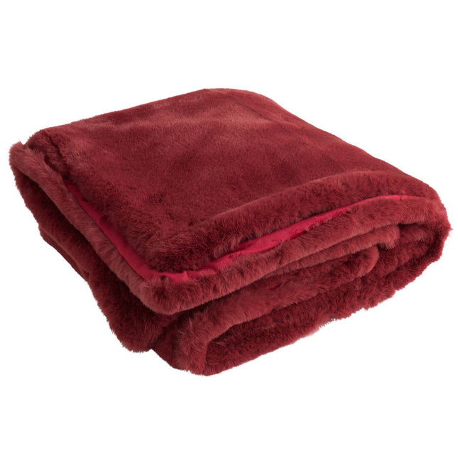 J-Line Plaid Cutie - Fleece Blanket – Polyester – 180x130 cm – Christmas Red