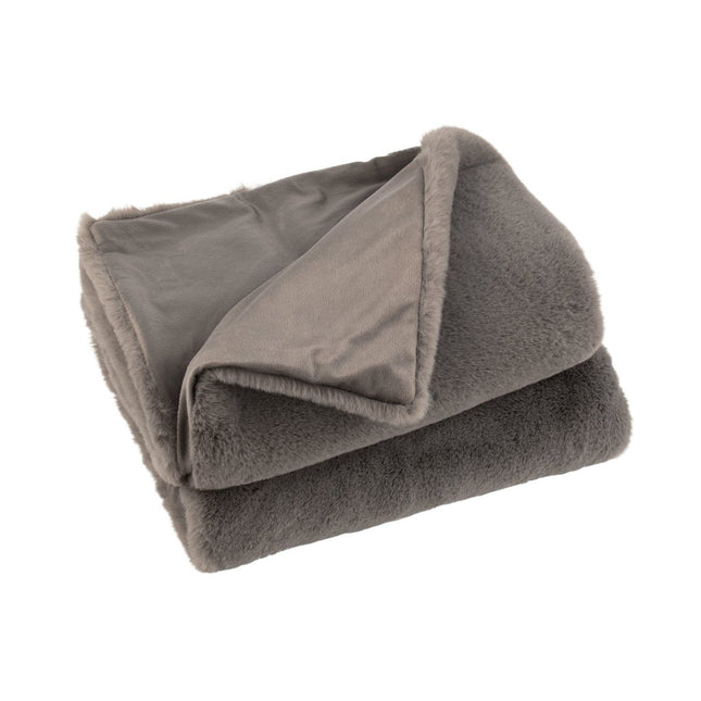 J-Line Plaid Cutie - Fleece Deken – Polyester – 180x130 cm – Taupe
