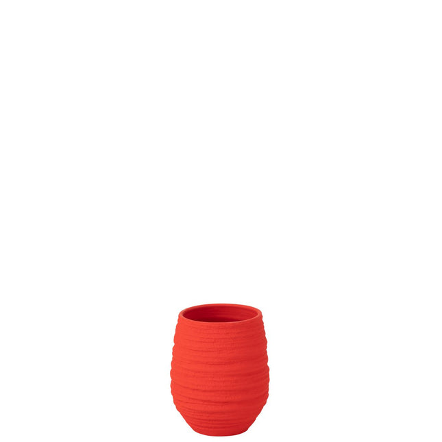 J-Line vaas Fiesta - keramiek - rood - small