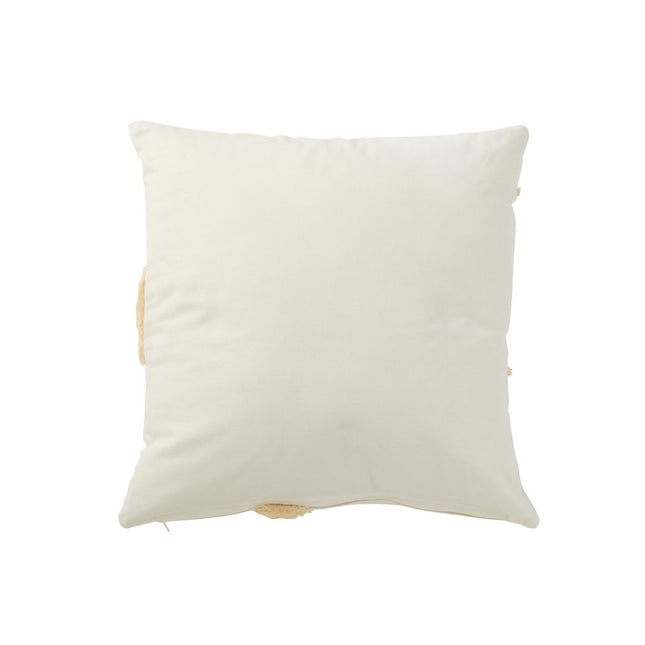 J-Line Cushion Circle - textile - white/beige