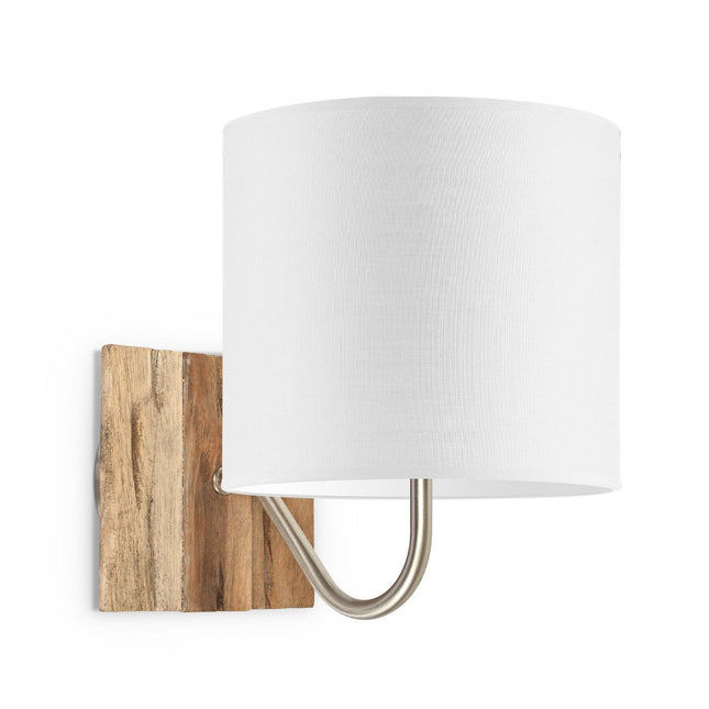 Home Sweet Home Wandlamp - Drift inclusief Lampenkap E27 wit 20x17cm