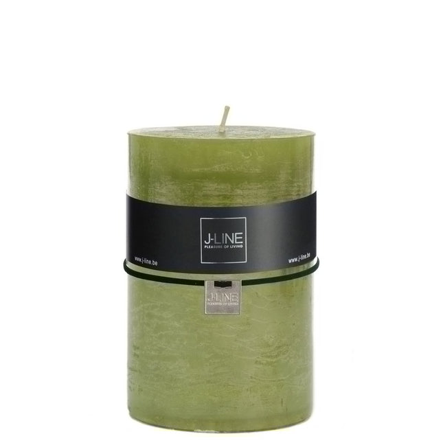 J-Line cylinder candle - green - XL - 120U - 6x