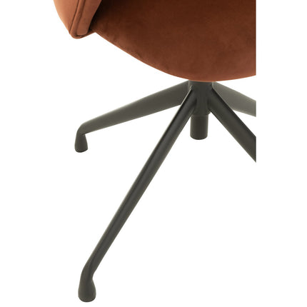 J-Line chair Turn/Up/Down - velvet - dark brown