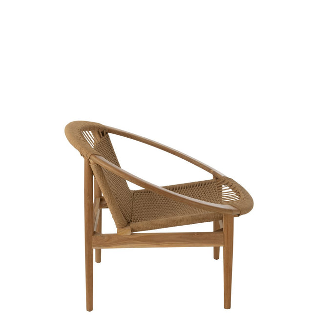 J-Line chair Round - wood - natural