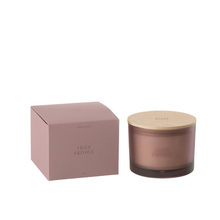 J-Line Scented Candle Accords Essentiels Figue Frivole-28H