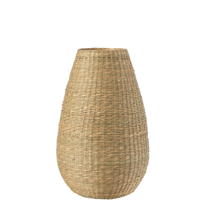 J-Line vaas Large Decoratief - zeegras/bamboe - naturel - 46 cm hoog