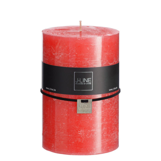 J-Line cylinder candle - red - XL - 110U - 6x