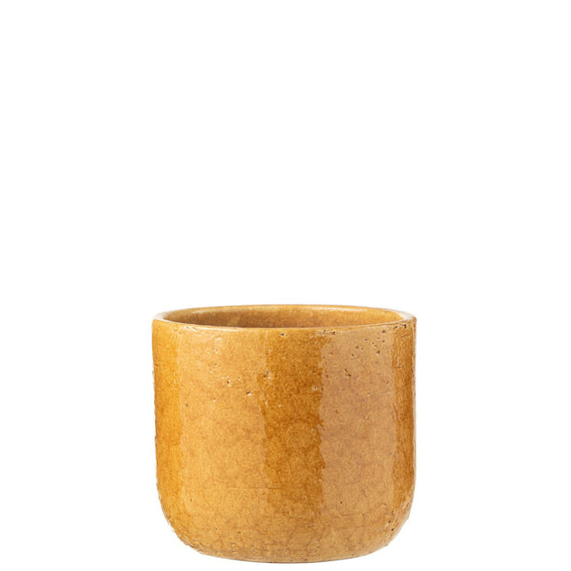 J-Line flower pot Leo - ceramic - ocher - extra large - Ø 22.00 cm