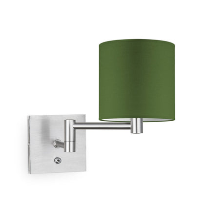 Home Sweet Home Wall Lamp - Swing, E27, green Lampshade 16x15cm
