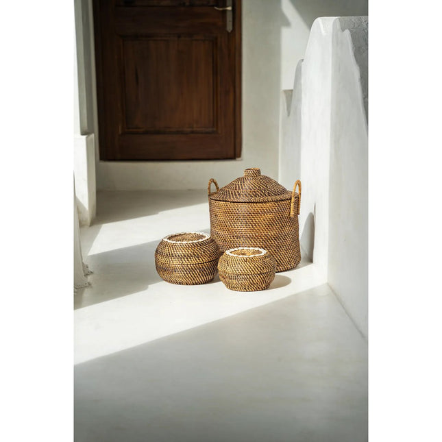 The Colonial Handles Basket - Natural Brown