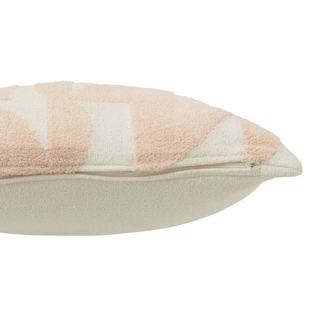 J-Line Cushion Geo - textile - white/salmon