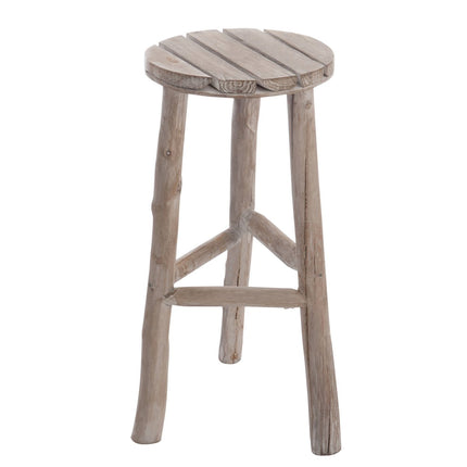 J-Line bar chair Round - wood - white - medium