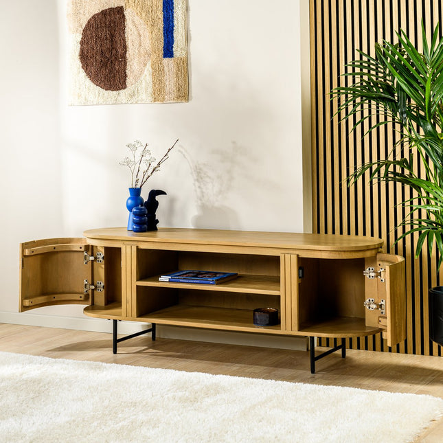 TV cabinet 2D, 155 cm, B180 natural