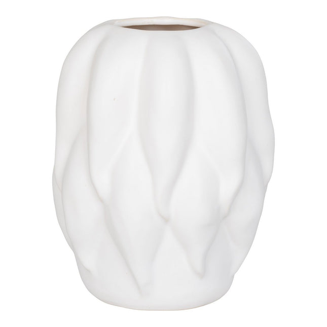 Vase - Vase, ceramic, beige, 19.5x19.5x26 cm