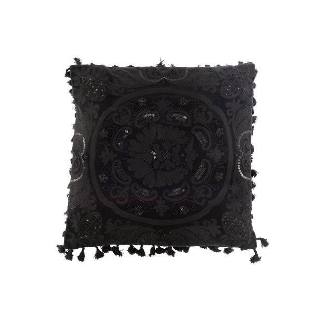 J-Line Cushion Moroccan - cotton - black